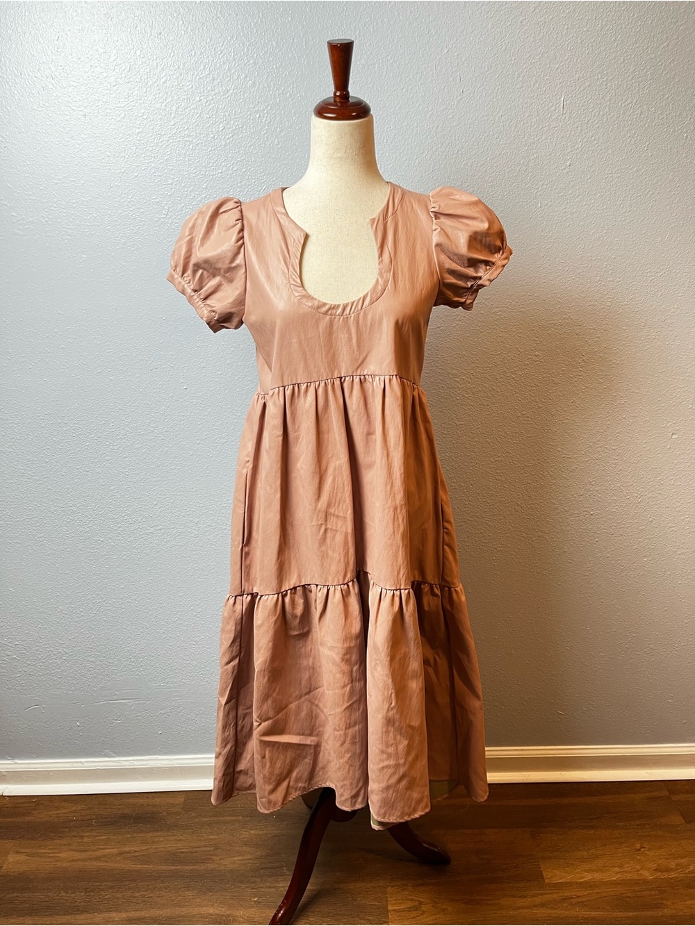 Never A Wallflower Dusty Rose Vegan Leather Size XS